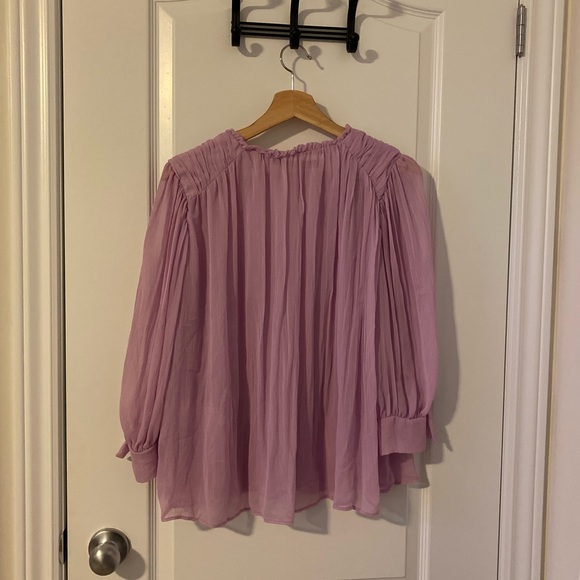Zara lavender flowy blouse -Size small - Picture 2 of 6